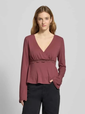 Bluzka z długim rękawem o kroju slim fit z mieszanki wiskozy model ‘SINI’ Only