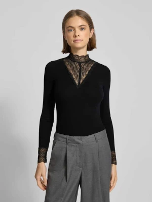 Bluzka z długim rękawem o kroju slim fit z mieszanki wiskozy model ‘TILDE’ Only