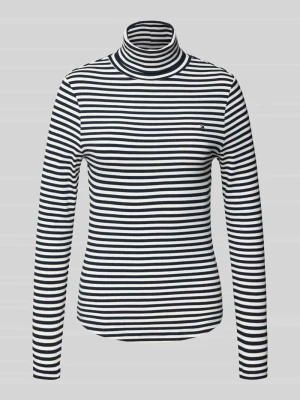 Bluzka z długim rękawem o kroju slim fit z mieszanki wiskozy Tommy Hilfiger