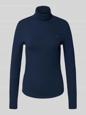 Bluzka z długim rękawem o kroju slim fit z mieszanki wiskozy Tommy Hilfiger