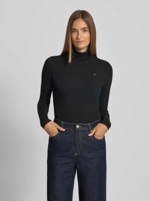 Bluzka z długim rękawem o kroju slim fit z mieszanki wiskozy Tommy Hilfiger
