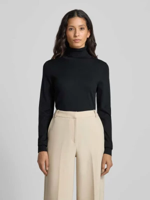Bluzka z długim rękawem o kroju slim fit z mieszanki wiskozy z efektem dzianiny Jake*s Casual