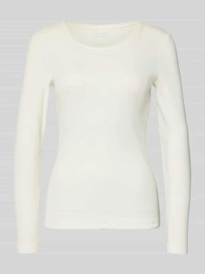 Bluzka z długim rękawem o kroju slim fit z obszyciem koronką Christian Berg Woman