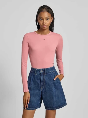 Bluzka z długim rękawem o kroju slim fit z prążkowaniem Tommy Jeans