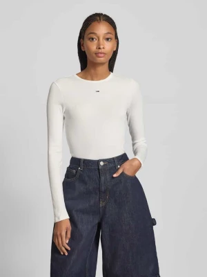 Bluzka z długim rękawem o kroju slim fit z prążkowaniem Tommy Jeans