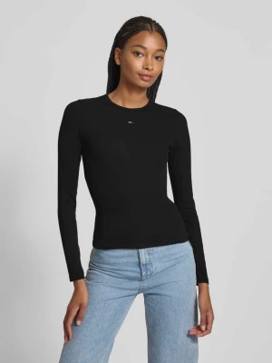 Bluzka z długim rękawem o kroju slim fit z prążkowaniem Tommy Jeans