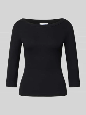 Bluzka z długim rękawem o kroju slim fit z rękaw o dł. 3 / 4 model 'FIFI' JJXX Czarny