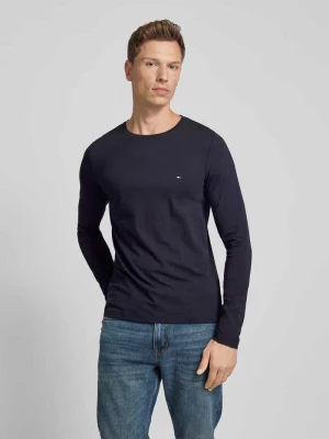 Bluzka z długim rękawem o kroju slim fit z wyhaftowanym logo Tommy Hilfiger