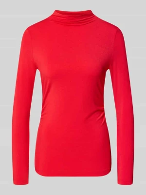 bluzka z długim rękawem o kroju slim fit ze stójką Smith & Soul Jasnoczerwony