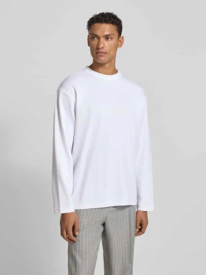 Bluzka z długim rękawem o luźnym kroju z mieszanki bawełny model ‘LOOSEOSCAR’ Selected Homme