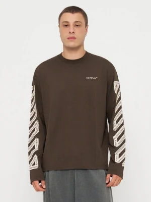 Bluzka z długim rękawem Off White brązowy