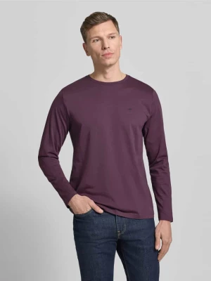 Bluzka z długim rękawem, okrągłym dekoltem i logo FYNCH-HATTON