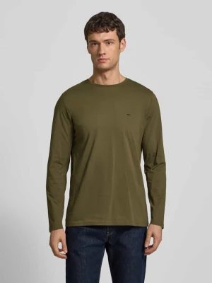 Bluzka z długim rękawem, okrągłym dekoltem i logo FYNCH-HATTON