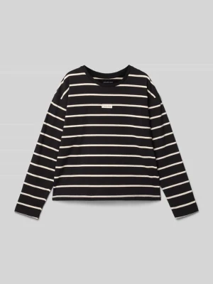 Bluzka z długim rękawem, okrągłym dekoltem i wyhaftowanym logo Calvin Klein Jeans