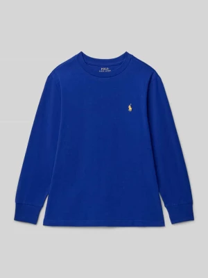 Bluzka z długim rękawem, okrągłym dekoltem i wyhaftowanym logo Polo Ralph Lauren Teens