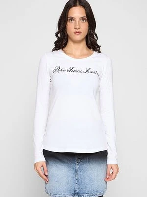Bluzka z długim rękawem Pepe Jeans biały