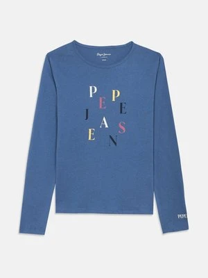 Bluzka z długim rękawem Pepe Jeans niebieski