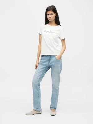 Bluzka z długim rękawem Pepe Jeans biały