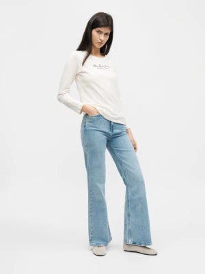 Bluzka z długim rękawem Pepe Jeans mleczny