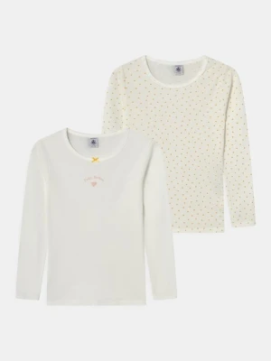 Bluzka z długim rękawem Petit Bateau biały