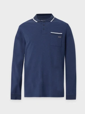 Bluzka z długim rękawem Pier One By Zalando granatowy melanż