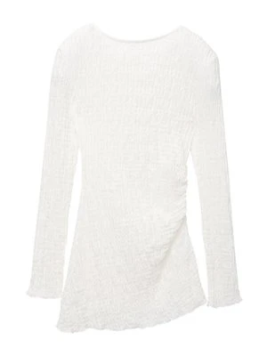 Bluzka z długim rękawem PULL&BEAR biały