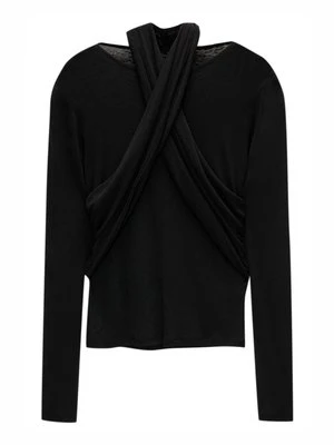 Bluzka z długim rękawem PULL&BEAR czarny