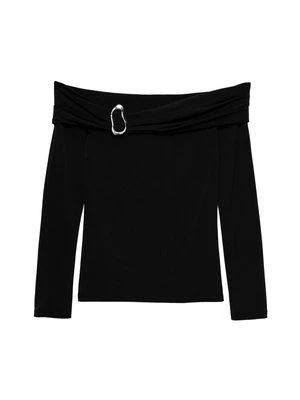 Bluzka z długim rękawem PULL&BEAR czarny