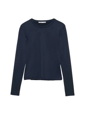 Bluzka z długim rękawem PULL&BEAR ciemnoniebieski