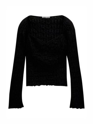 Bluzka z długim rękawem PULL&BEAR czarny
