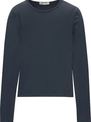 Bluzka z długim rękawem PULL&BEAR granatowy
