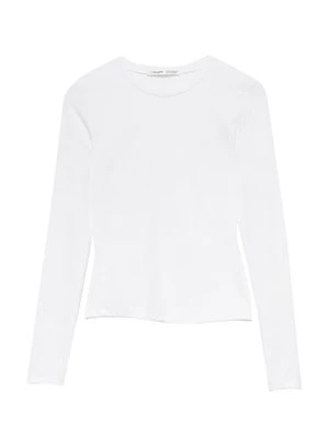 Bluzka z długim rękawem PULL&BEAR biały