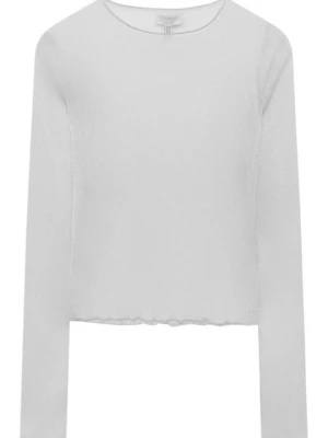 Bluzka z długim rękawem PULL&BEAR biały