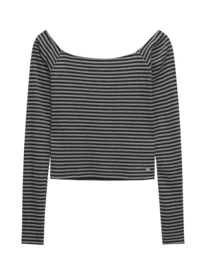 Bluzka z długim rękawem PULL&BEAR czarny