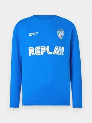 Bluzka z długim rękawem Replay błękit królewski