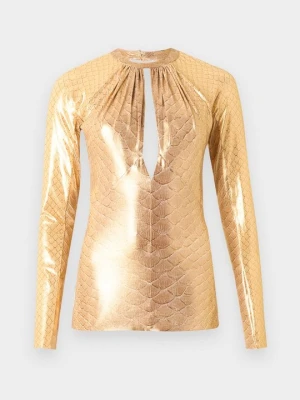 Bluzka z długim rękawem Roberto Cavalli złoty