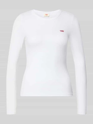 bluzka z długim rękawem Slim Fit z mieszanka bawełny model 'HAYES' Levi's Biały