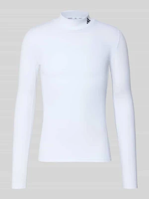bluzka z długim rękawem sport o kroju slim fit z nadrukiem z logo Adidas Biały