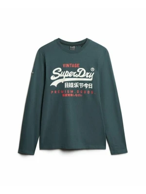 Bluzka z długim rękawem Superdry niebieski