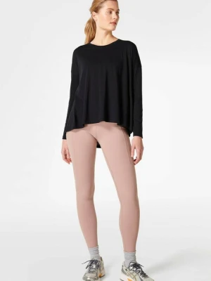 Bluzka z długim rękawem Sweaty Betty czarny