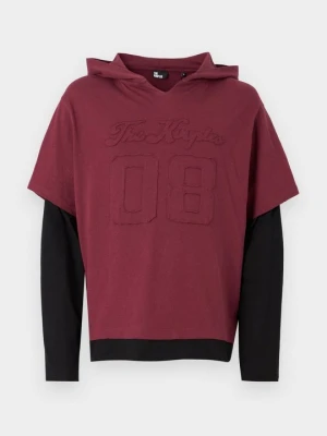 Bluzka z długim rękawem The Kooples bordowy