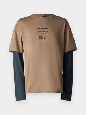 Bluzka z długim rękawem The Kooples khaki