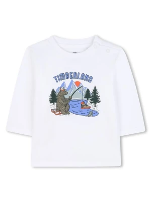 Bluzka z długim rękawem Timberland biały
