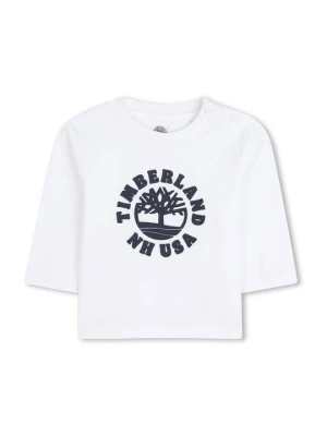 Bluzka z długim rękawem Timberland biały