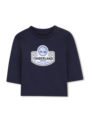 Bluzka z długim rękawem Timberland niebieski