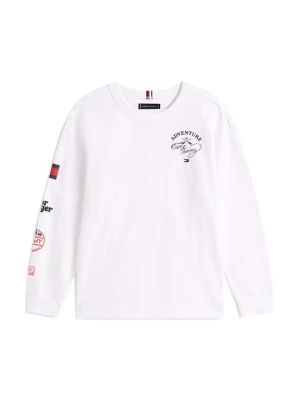 Bluzka z długim rękawem Tommy Hilfiger biały