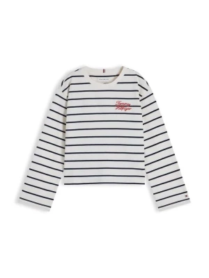 Bluzka z długim rękawem Tommy Hilfiger biały