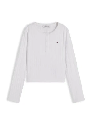 Bluzka z długim rękawem Tommy Hilfiger biały