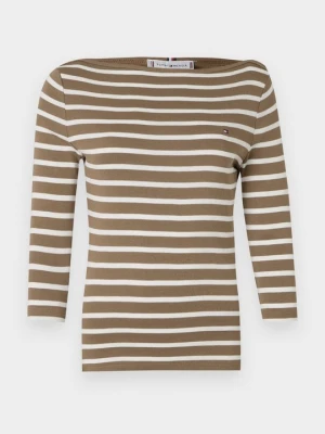 Bluzka z długim rękawem Tommy Hilfiger brązowy