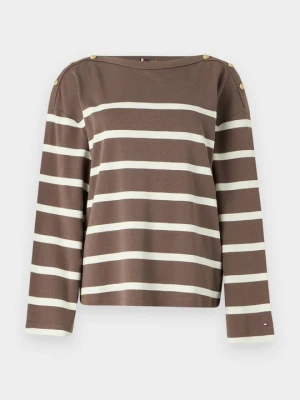 Bluzka z długim rękawem Tommy Hilfiger brązowy